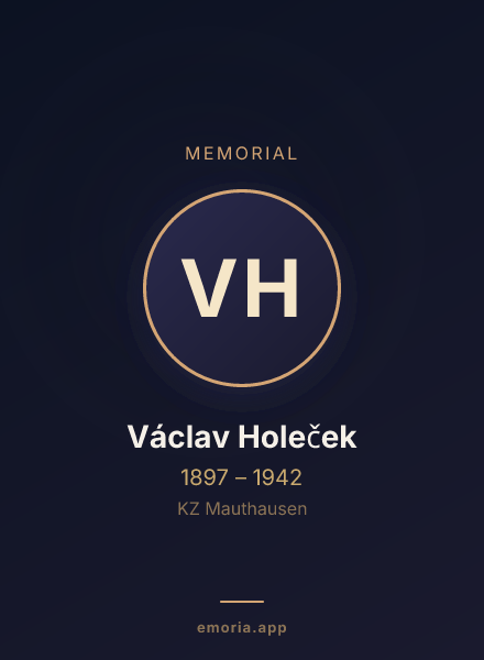 Memorial portrait of Václav Holeček