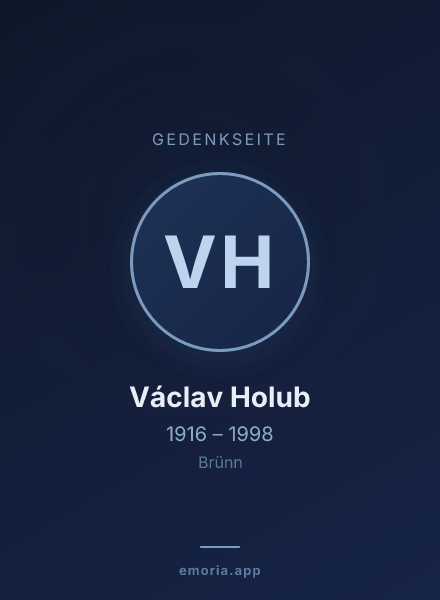 Gedenkportrait von Václav Holub