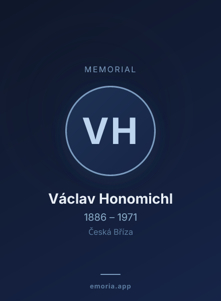 Memorial portrait of Václav Honomichl