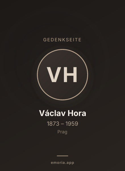 Gedenkportrait von Václav Hora