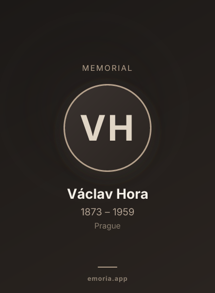 Memorial portrait of Václav Hora