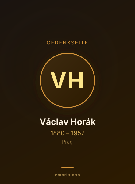Gedenkportrait von Václav Horák