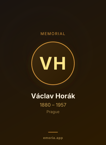 Memorial portrait of Václav Horák