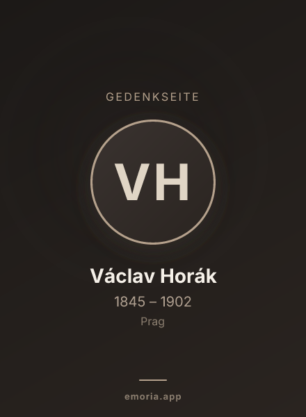 Gedenkportrait von Václav Horák