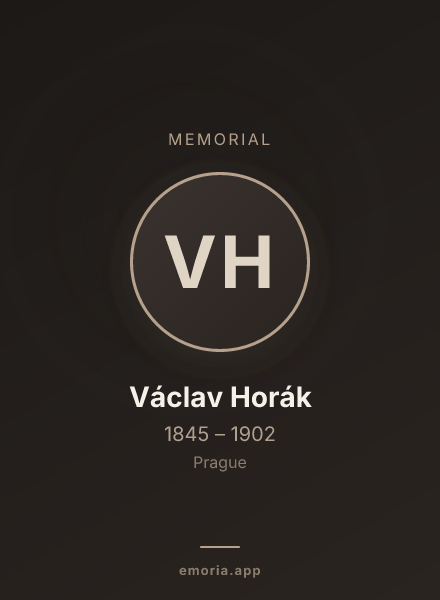 Memorial portrait of Václav Horák