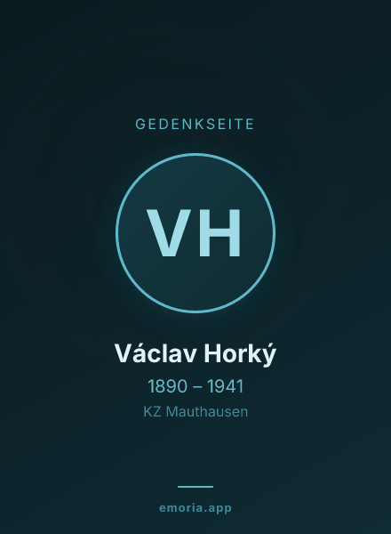 Gedenkportrait von Václav Horký