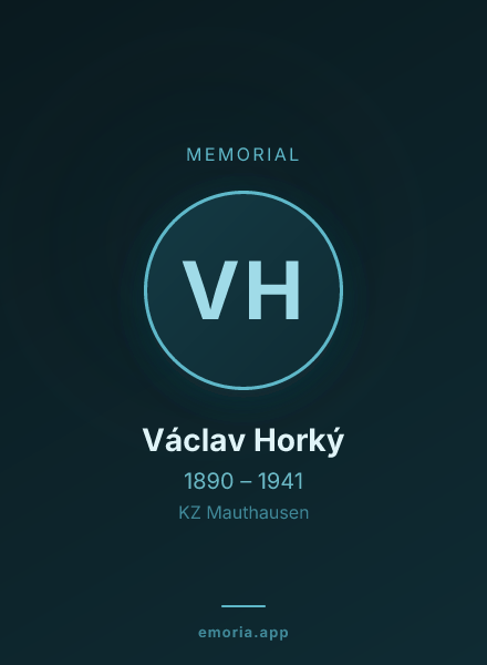 Memorial portrait of Václav Horký