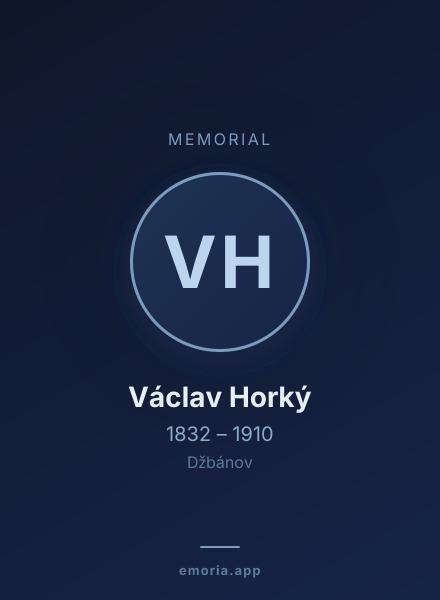 Memorial portrait of Václav Horký