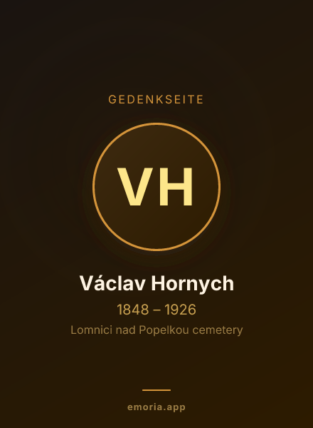 Gedenkportrait von Václav Hornych