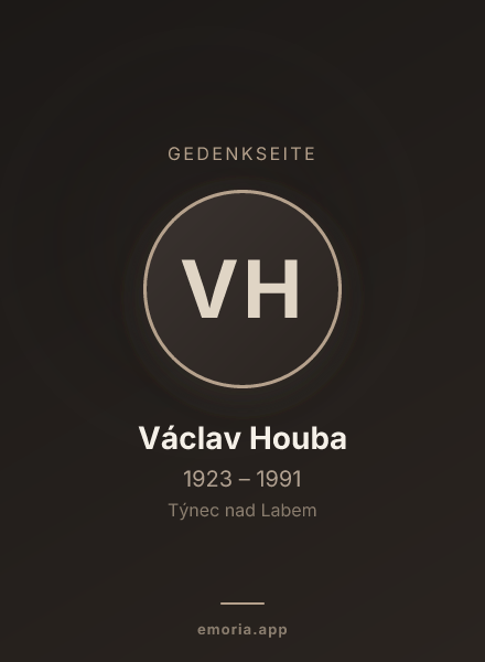 Gedenkportrait von Václav Houba