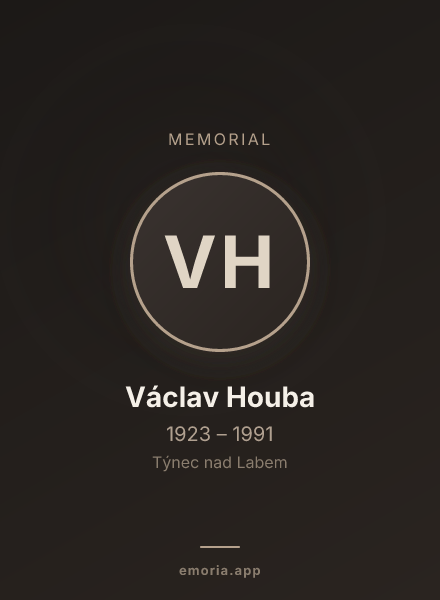 Memorial portrait of Václav Houba