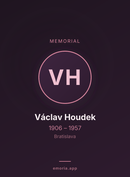 Memorial portrait of Václav Houdek