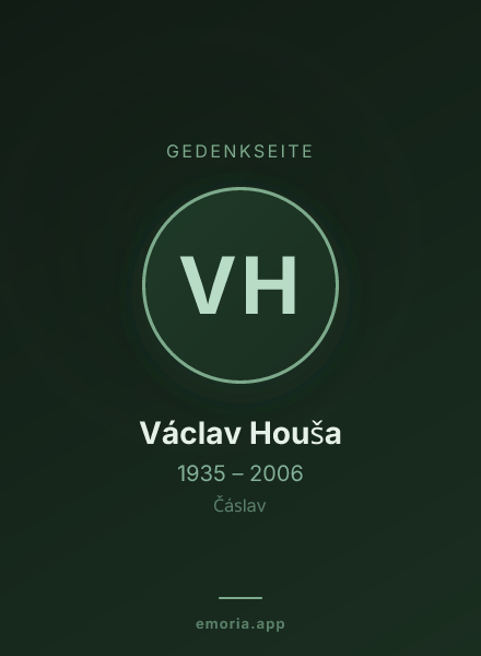 Gedenkportrait von Václav Houša