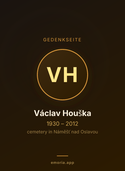 Gedenkportrait von Václav Houška