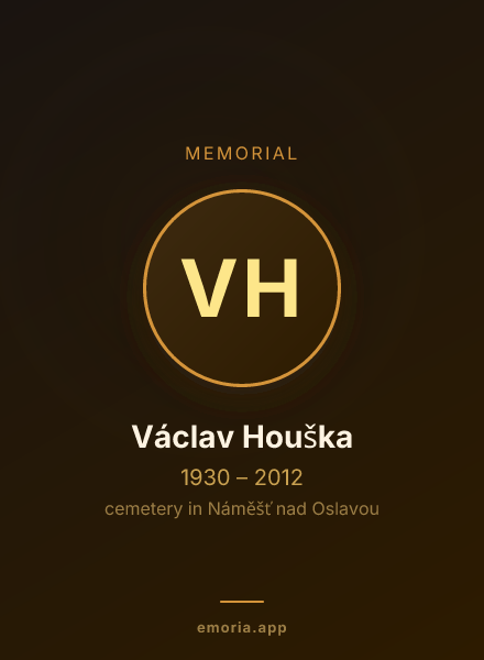 Memorial portrait of Václav Houška