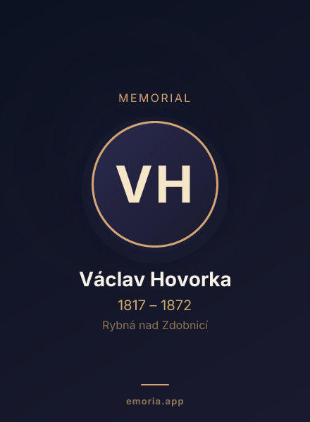 Memorial portrait of Václav Hovorka