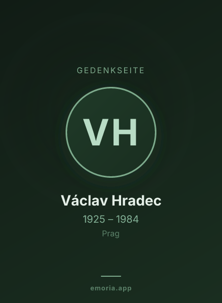 Gedenkportrait von Václav Hradec
