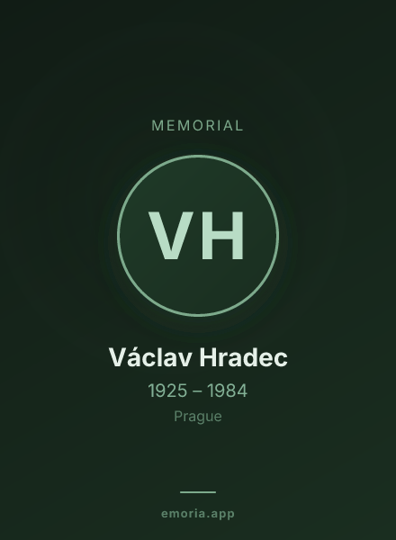 Memorial portrait of Václav Hradec