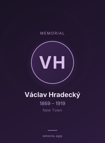 Memorial portrait of Václav Hradecký
