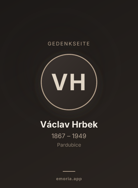 Gedenkportrait von Václav Hrbek