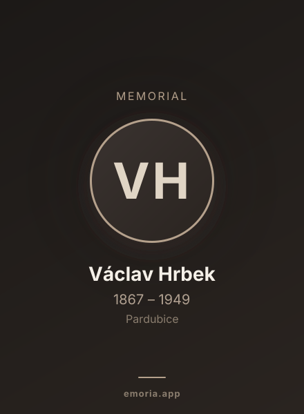Memorial portrait of Václav Hrbek