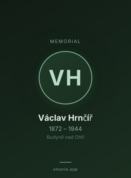 Memorial portrait of Václav Hrnčíř