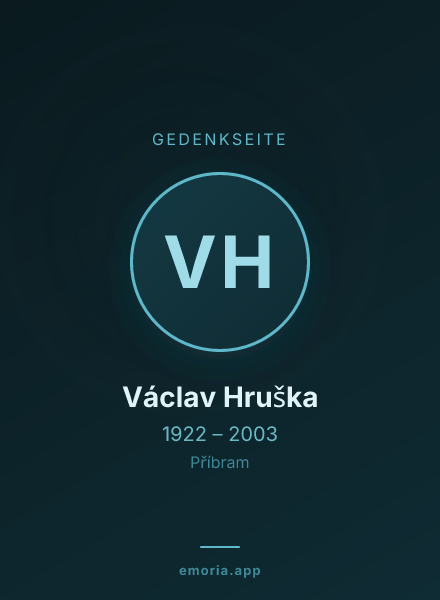 Gedenkportrait von Václav Hruška