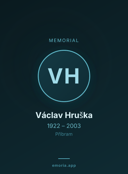 Memorial portrait of Václav Hruška
