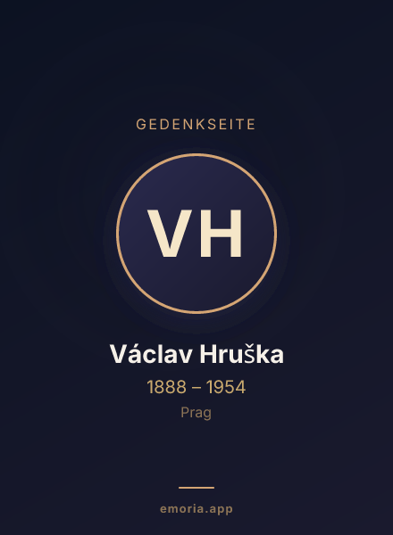 Gedenkportrait von Václav Hruška