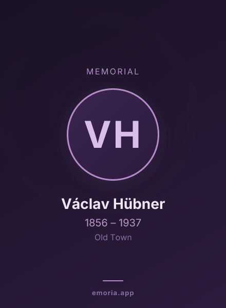 Memorial portrait of Václav Hübner