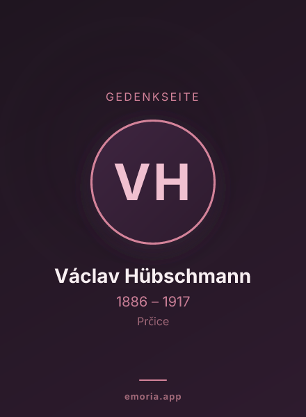 Gedenkportrait von Václav Hübschmann