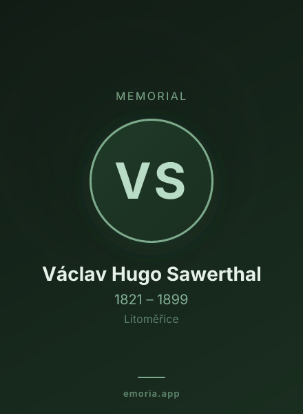 Memorial portrait of Václav Hugo Sawerthal