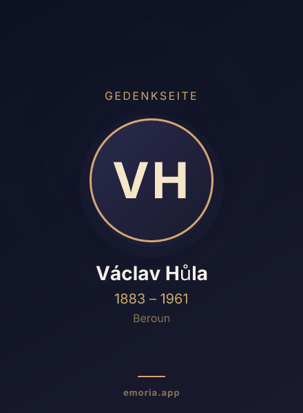 Gedenkportrait von Václav Hůla