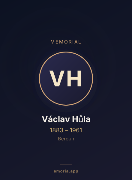 Memorial portrait of Václav Hůla