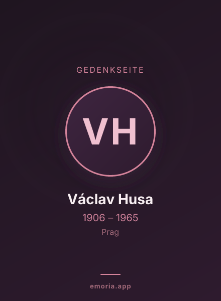 Gedenkportrait von Václav Husa