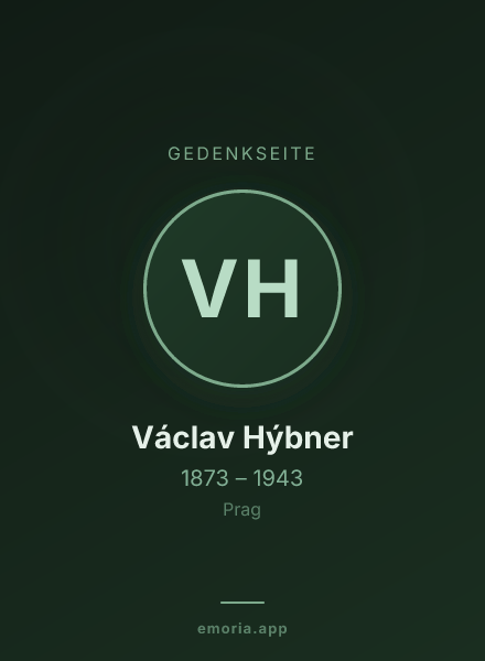 Gedenkportrait von Václav Hýbner