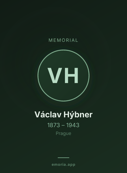 Memorial portrait of Václav Hýbner