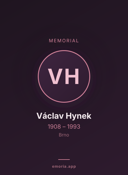 Memorial portrait of Václav Hynek