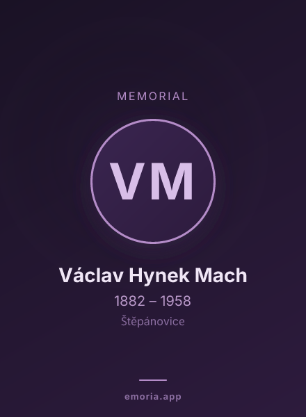 Memorial portrait of Václav Hynek Mach