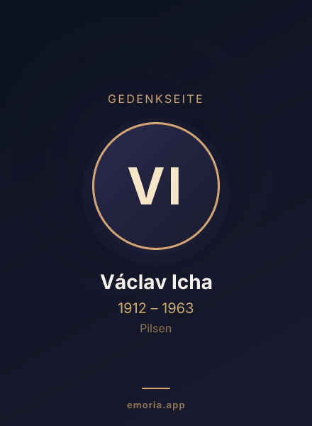 Gedenkportrait von Václav Icha