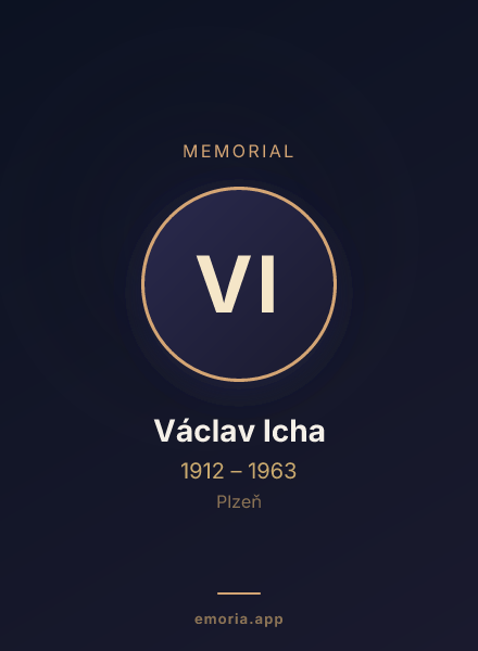 Memorial portrait of Václav Icha