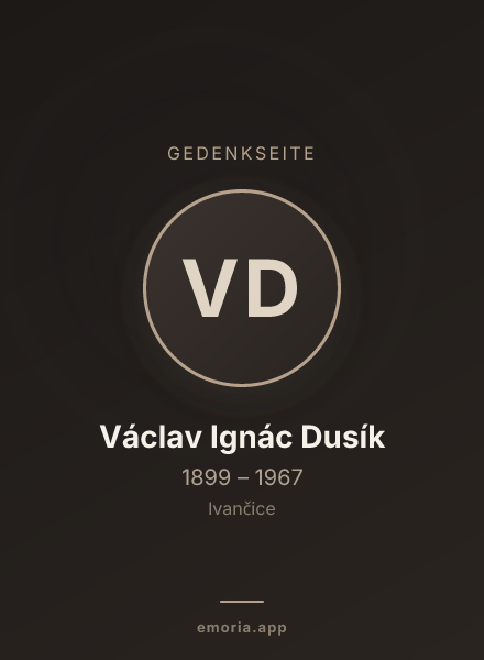 Gedenkportrait von Václav Ignác Dusík