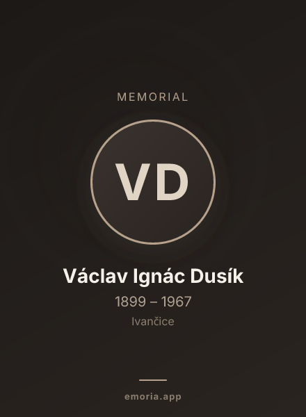 Memorial portrait of Václav Ignác Dusík
