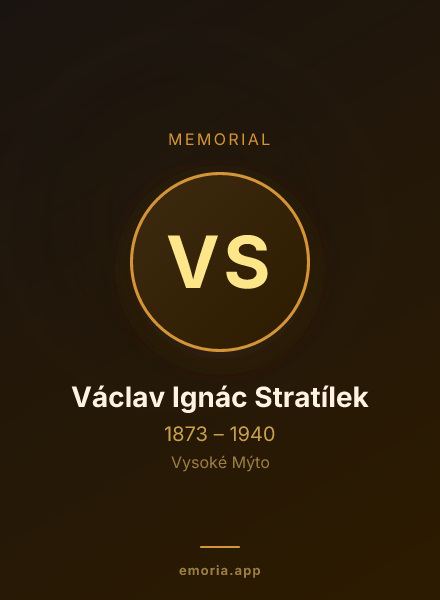 Memorial portrait of Václav Ignác Stratílek