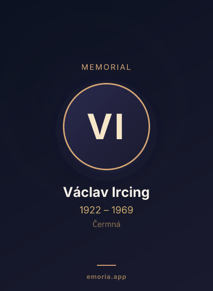 Memorial portrait of Václav Ircing