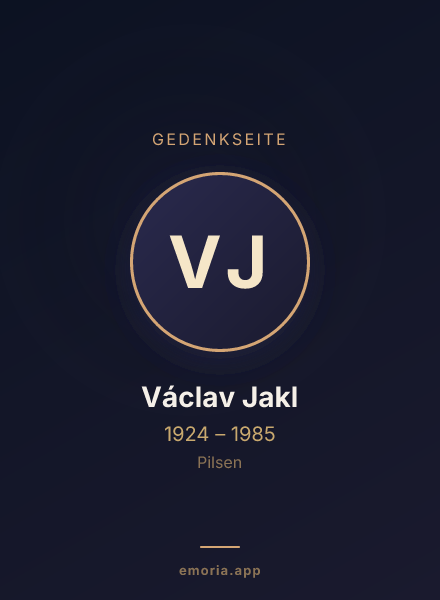 Gedenkportrait von Václav Jakl