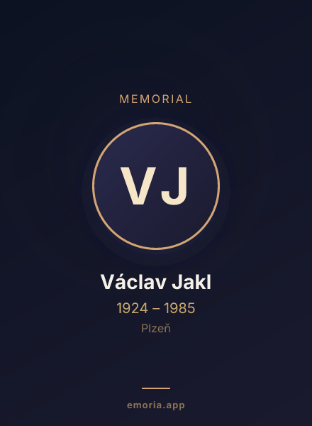 Memorial portrait of Václav Jakl