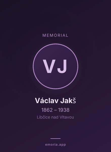 Memorial portrait of Václav Jakš