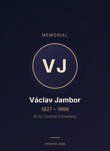Memorial portrait of Václav Jambor