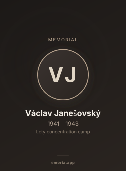 Memorial portrait of Václav Janešovský
